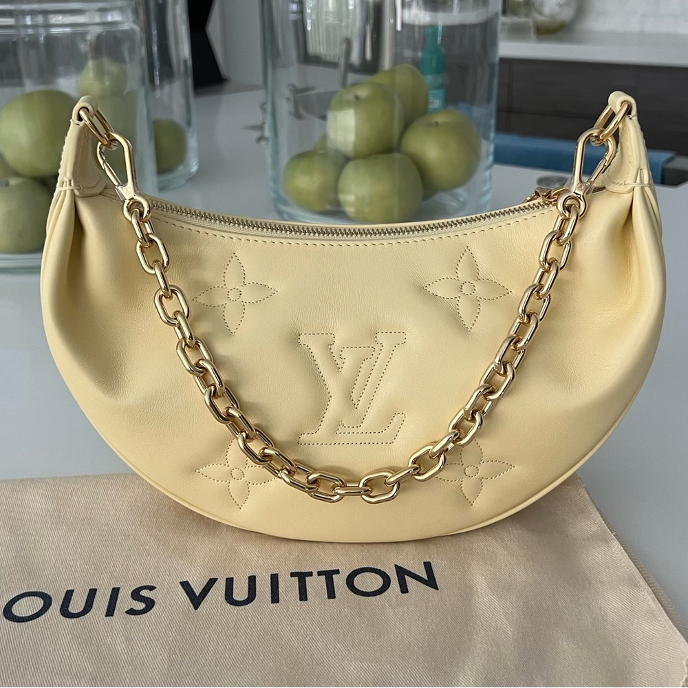 Louis Vuitton Over the Moon Bubblegram Yellow Leather Crossbody Shoulder Bag
